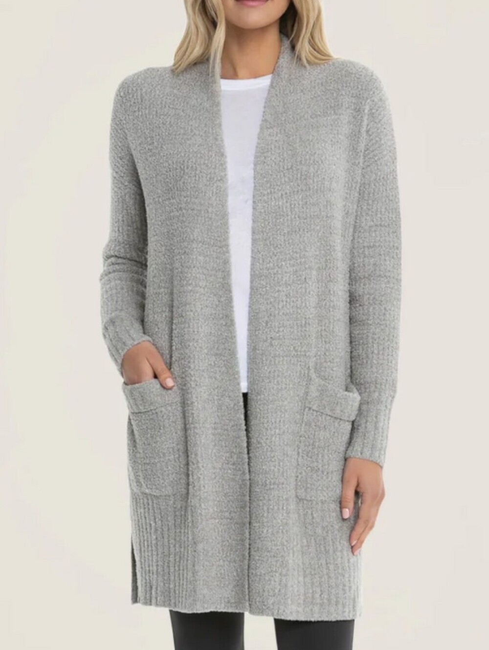 Barefoot Dreams CozyChic Lite Long Weekend Cardi Sweater Size Small